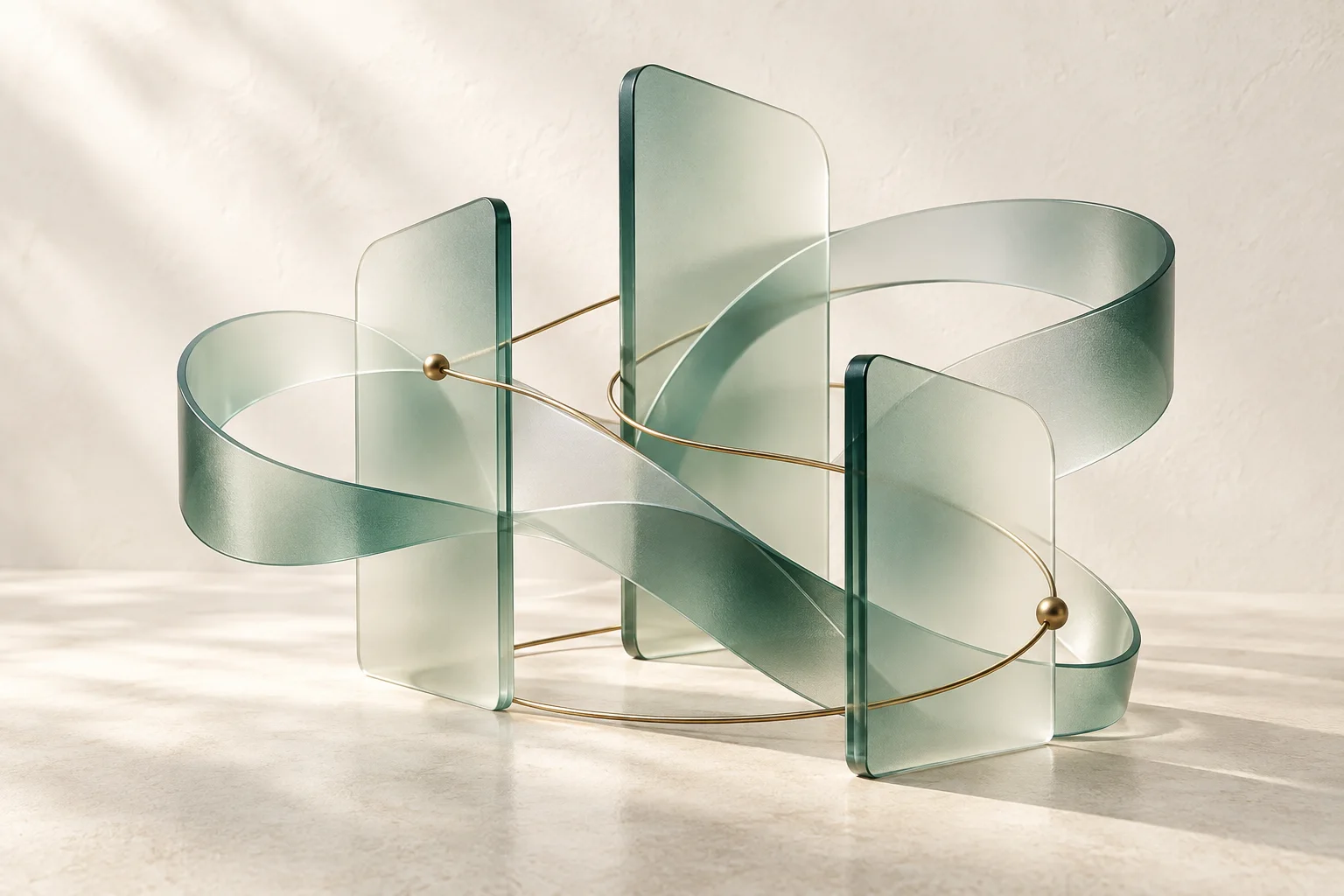 Abstract glass surfaces and fine connections representing connected information.